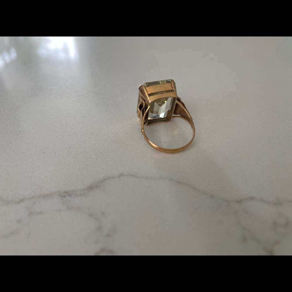 Vintage 14 k Gold Cocktail Ring - Picture 6 of 16